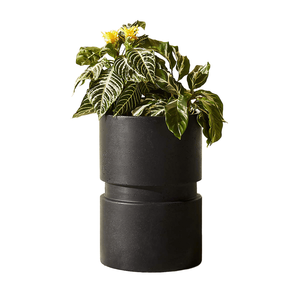 <b>Bronze</b> Pedestal Cylinder Planter Set with Luxury Tall Metal Floor <b>Pots</b> for Modern Home & Office Decor - Product Image 2