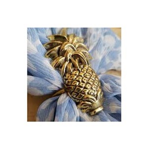 Epoxy <b>Gold</b> Polished Flower Design Napkin Ring With Pearls Design for Restaurant Supplies and Hotel Table Decor Royal Look - Product Image 2