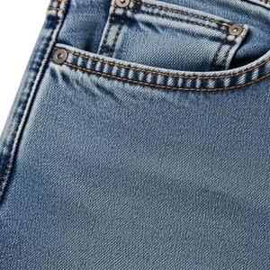 Jeans de Mezclilla Lavados con Láser, Algodón y Poliéster, Resistentes a la Decoloración, Duraderos, Ropa Casual de Moda, Suministro al por Mayor, Exportación OEM - Product Image 3
