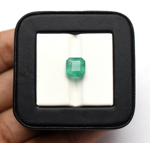 พลอยเทียมสีเขียวธรรมชาติ3.90 CT พลอยพลอยเทียมสีเขียวแซมเบียมรกตรูปสี่เหลี่ยมจัตุรัสแปดเหลี่ยม8.5มม. - Product Image 6
