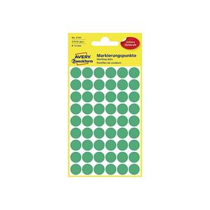 AVERY ZWECKFORM 12mm Green Markierungspunkte Pack of 10-Office Adhesive Tape - Product Image 1