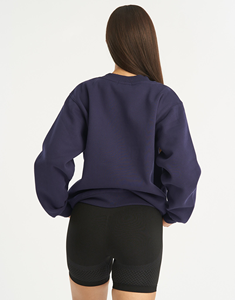 Sweat-shirt oversize décontracté pour femme, streetwear d'hiver, impression personnalisée sur le devant, col rond uni, tissu polaire OEM personnalisé - Product Image 5