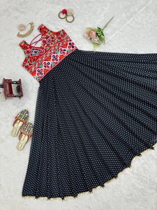 Nuevo diseñador Festival Wear Special Faux Georgette Beautiful Chine Stitch Espejo real Trabajo con impresión digital Top para Festival - Product Image 3