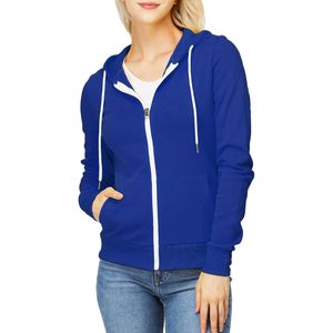Venta al por mayor de sudaderas con capucha transpirables para mujer, Sudadera con capucha personalizada antiarrugas para mujer, sudaderas con capucha ajustadas con cremallera para mujer - Product Image 1
