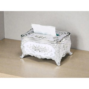 Porte-serviettes en papier plié sur table, en métal argenté moderne, design unique, dernière arrivée - Product Image 1