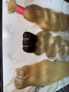 Extensiones de Cabello Humano Ondulado Rubio al por Mayor de Fábrica, Peluca Corta Ondulada Virgen, Paquetes de Cabello Indio Natural Suave del Mejor Vendedor - Product Image 2