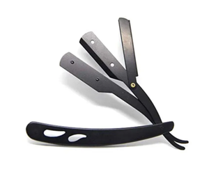 Navaja de Afeitar Profesional Personalizada de Alta Calidad para Hombre, Acero Inoxidable, Color Negro Sólido, Grado A+ - Product Image 3