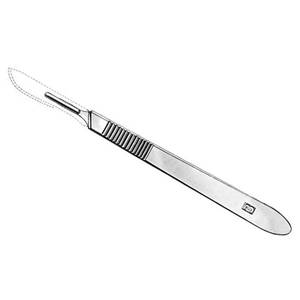 Cuchilla Quirúrgica Manual N.° 3 de Acero Inoxidable con Certificación ISO 13485 CE para Uso Médico-Quirúrgico - Product Image 1