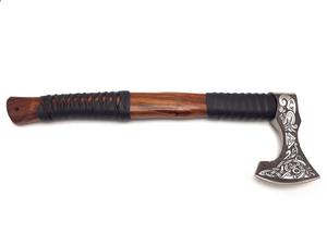 High Carbon Steel Industrial Grade <b>Axe</b> with Embossed <b>Wood</b> Handle for DIY Camping and <b>Cutting</b> - Product Image 5