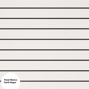 Paneles de Tablero de Partículas Fabricados en España, 19 mm, Blancos, Reforzados, con Inserciones de Aluminio Negro de 1,2 mm, Superficie de Melamina, 1200x1200 mm - Product Image 2