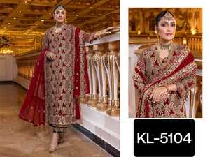 Nouveau concepteur lourd Kanjipuram soie Banarasi Saree tissage travail fantaisie Style pakistanais robe de broderie pour vêtements de mariée indien - Product Image 3