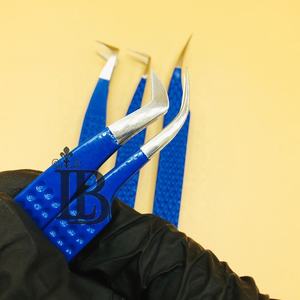 Pinces à épiler personnalisées pour extensions de cils en vison, pinces à cils à 90 degrés, isolation, volume, logo offert - Product Image 2