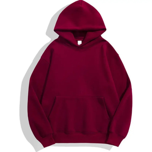 Sweat à capuche en molleton pour homme, coupe classique, confortable, respirant, 180g, en coton mélangé de haute qualité, couleur unie personnalisable, manches longues - Product Image 3