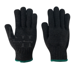 Gants de sécurité unisexes en coton noir tricoté sur mesure, tissu extensible du Pakistan, respirants, compatibles écran tactile, décontractés, toutes saisons, haute qualité - Product Image 2