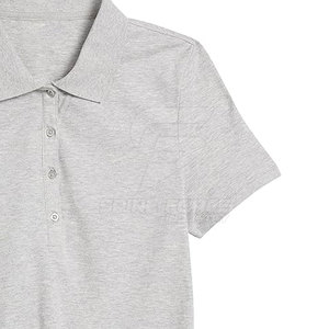 Etiqueta privada personalizada para mujer para camiseta de polo Estilo informal de punto cómodo y transpirable - Product Image 2