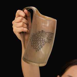 Venta caliente Ecológico Hecho a mano Taza de cuerno de búfalo Artesanía tradicional Taza de café natural de alta calidad Proveedor indio - Product Image 4