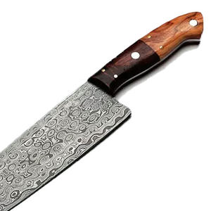 Cuchillo de cocina de acero Damasco hecho a mano de fábrica OEM ODM personalizado al por mayor hoja multifuncional a la venta a precio bajo - Product Image 6