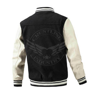 เสื้อแจ็กเก็ตเบสบอลสำหรับผู้ชายเสื้อแจ็กเก็ตเบสบอลบอมเบอร์ลายทีมโรงเรียนผ้ากำมะหยี่2025งานตามสั่ง - Product Image 2