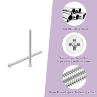 Sekrup Mesin Titanium DIN 965 ISO 7046 Metrik/Inci M3 M4 M5 M6 Kepala Pan Zinc Countersunk Cross Recessed
