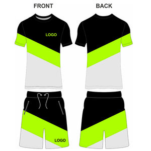 Ensemble short et t-shirt à manches courtes pour homme, couleur contrastée, été 2023, meilleur matériau, vêtements d'été pour homme - Product Image 2