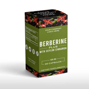 OEM/ODM Venta caliente berberina cápsulas 1000mg berberina HCl cápsulas berberina clorhidrato suplementos cápsula para compradores a granel - Product Image 1