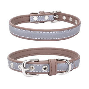 Collar de perro mascota de cuero PU impermeable de lujo color personalizado moda OEM/ODM - Product Image 2