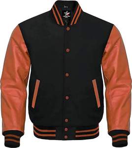 Varsity Jackets manches en cuir véritable broderie logo et patchs baseball varsity vestes personnalisées - Product Image 6