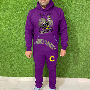 Conjunto Deportivo Informal de Algodón 100% con Forro Polar Cálido para Hombre, para Deportes, Caminar o Días Informales, para Invierno - Product Image 1