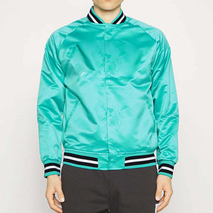 Chaqueta de satén personalizada de alta calidad para hombre, ropa de invierno de Color sólido con soporte fino, chaqueta de satén para hombre de colores sólidos al por mayor - Product Image 3