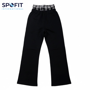 Pantalon de survêtement évasé pour homme, double taille, respirant, décontracté, coupe régulière, léger, ample, jambe droite, large, empilé - Product Image 4