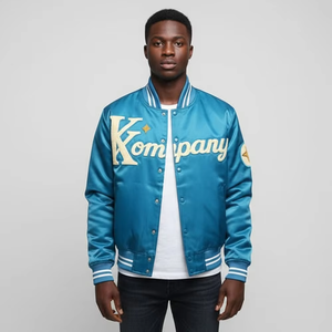 Chaqueta deportiva de béisbol con logotipo personalizado, chaqueta de invierno con bordado de chenilla de béisbol vintage unisex - Product Image 4