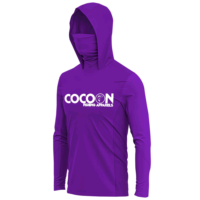 Sweat à capuche de pêche pour homme personnalisé Cocoon, rouge, manches longues, protection anti-UV UPF 50, impression logo avant, pull uni, chemise d'extérieur