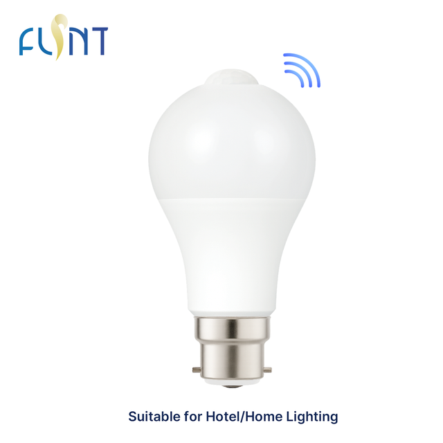 Factory Price A60 Daylight PIR Motion Sensor LED Bulb 12W 1150LM 6500K Auto On/Off Sensor B22 AC230V Bulb CE UKCA Certified