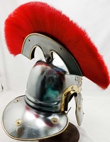 Casque de Centurion Romain Antique Tanishka Exports avec Plume Rouge, Fait Main, Haute Qualité, Léger, en Métal, Article de Collection – Vente en Gros