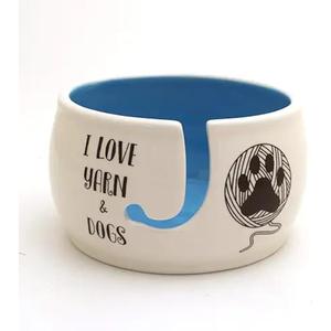 Bol de fil au crochet personnalisé de haute qualité Style vintage rond en céramique disponible au prix de gros - Product Image 4