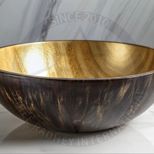 Cuenco de cuerno pulido ecológico hecho a mano, artículo de regalo único con embalaje de cartón - Product Image 1