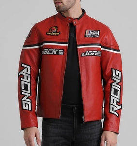 Vente en gros personnalisée dernière veste en cuir véritable pour hommes Veste en laine chaude d'hiver de haute qualité pour hommes et femmes pour la moto - Product Image 1