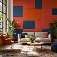 Panneau acoustique en feutre PET, tissu imprimé, panneau mural inodore, sans dégoulinement, absorption acoustique, design personnalisé pour la décoration murale et de plafond