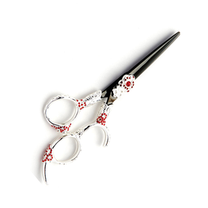 Fancy Tijeras de corte de pelo de 6,0 pulgadas Maquinillas de afeitar de acero inoxidable con borde afilado y reposapiés para uso en peluquería y peluquero - Product Image 2