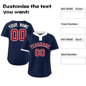 Maillot de baseball personnalisé de haute qualité à deux boutons uniforme vêtements de sport respirants avec design imprimé de logo personnalisé ensembles grande taille - Product Image 3