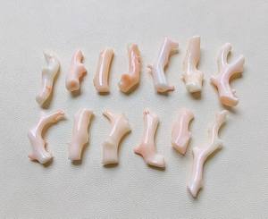 แท่งลูกปัดสีชมพูปะการังสีขาวแบบญี่ปุ่นสินค้ามาใหม่แท่งขัดเงาเรียบอัญมณีปะการังหลวม - Product Image 5