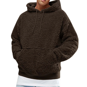 Sudaderas con capucha de lana esponjosa Sherpa personalizadas Sudaderas con capucha de piel gruesa de peso pesado - Product Image 2