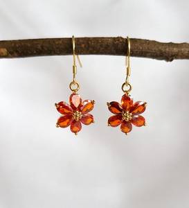 Pendientes de Plata 925 con Citrino, Chapados en Oro, Estilo Vintage, Regalo de Aniversario para Ella - Product Image 1