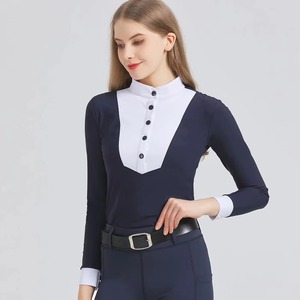 Service OEM ODM Vêtements d'équitation pour femmes à manches longues imprimés extensibles Séchage rapide Léger Compétition équestre Spectacle - Product Image 1