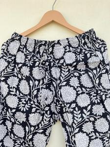 Traje de noche de algodón 100% hecho a mano indio, ropa de dormir informal elegante con estampado Floral para primavera, regalo de invierno ODM de lujo para ella para - Product Image 4