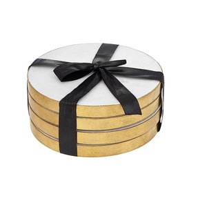 top trending marble <b>coasters</b> <b>Gold</b> Edge Luxury Hotel ware Super Decoration Table <b>Coasters</b> Marble & <b>Gold</b> Lid Designer <b>Coaster</b> - Product Image 3