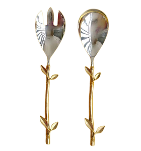 Couverts en miroir à la mode ensemble de couverts décoratifs en métal fini or dernier style ensemble de couverts en métal en acier pour serveur de salade - Product Image 5