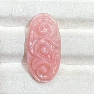 งานแกะสลักศิลปะทำด้วยมือหินอัญมณีโอปอลสีชมพูทรงวงรีสวยงามเอฟเฟกต์การเปลี่ยนสีตามธรรมชาติสำหรับเครื่องประดับที่ใช้งานเป็นผลิตภัณฑ์จำนวนมาก - Product Image 2