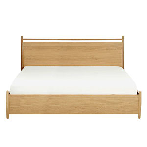 Lit king size en teck de haute qualité, couleur naturelle, adapté aux maisons, hôtels, villas et appartements. - Product Image 5