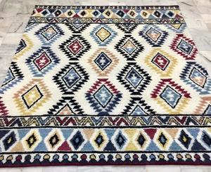 2025 fait à la main moderne géométrique NZ laine moroccan berbère tapis noués à la main technique tuftée idéal pour le salon au prix - Product Image 4
